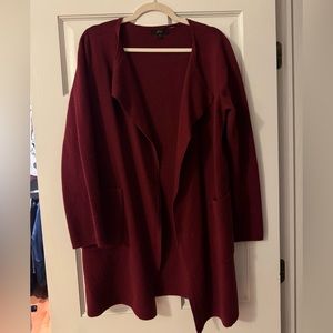 J Crew Juliette sweater blazer maroon